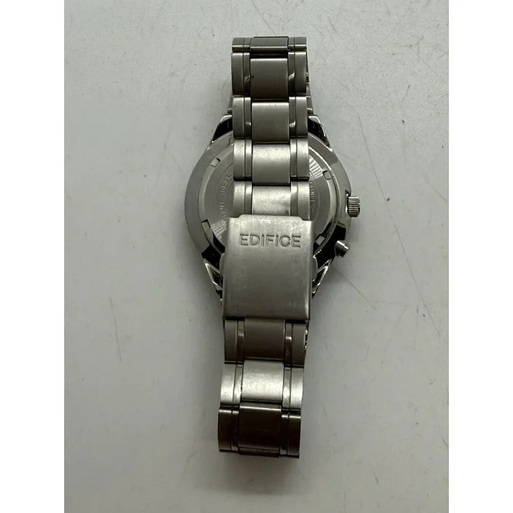 Casio Edifice Illuminator 2312 MMW100 Watch Silver Tone Bracelet White Face Date
